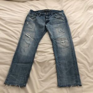 American Eagle Slim Straight Destroyed Jeans 33x30